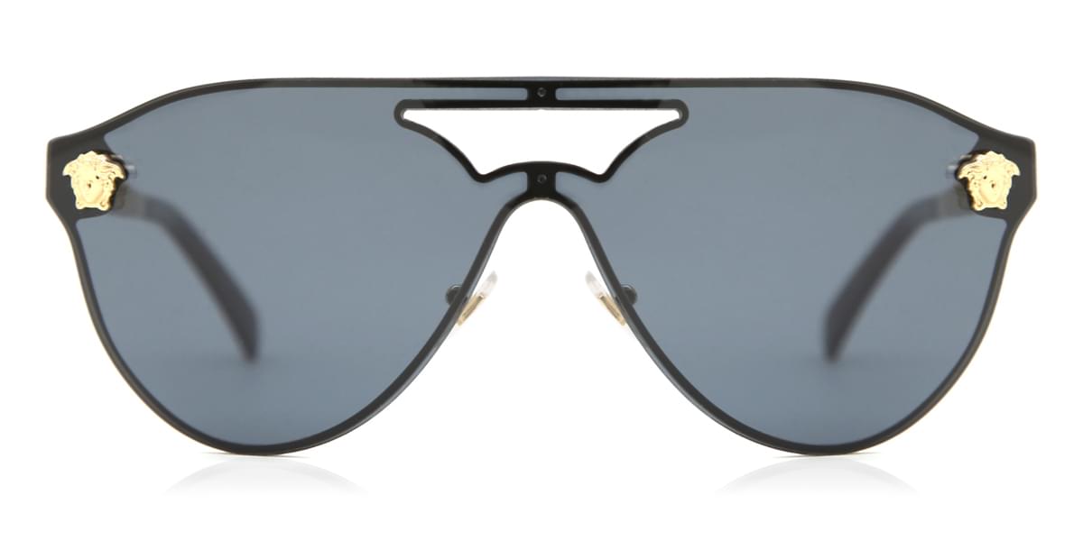 Versace VE2161 100287 Sunglasses Black/Gold | SmartBuyGlasses UK