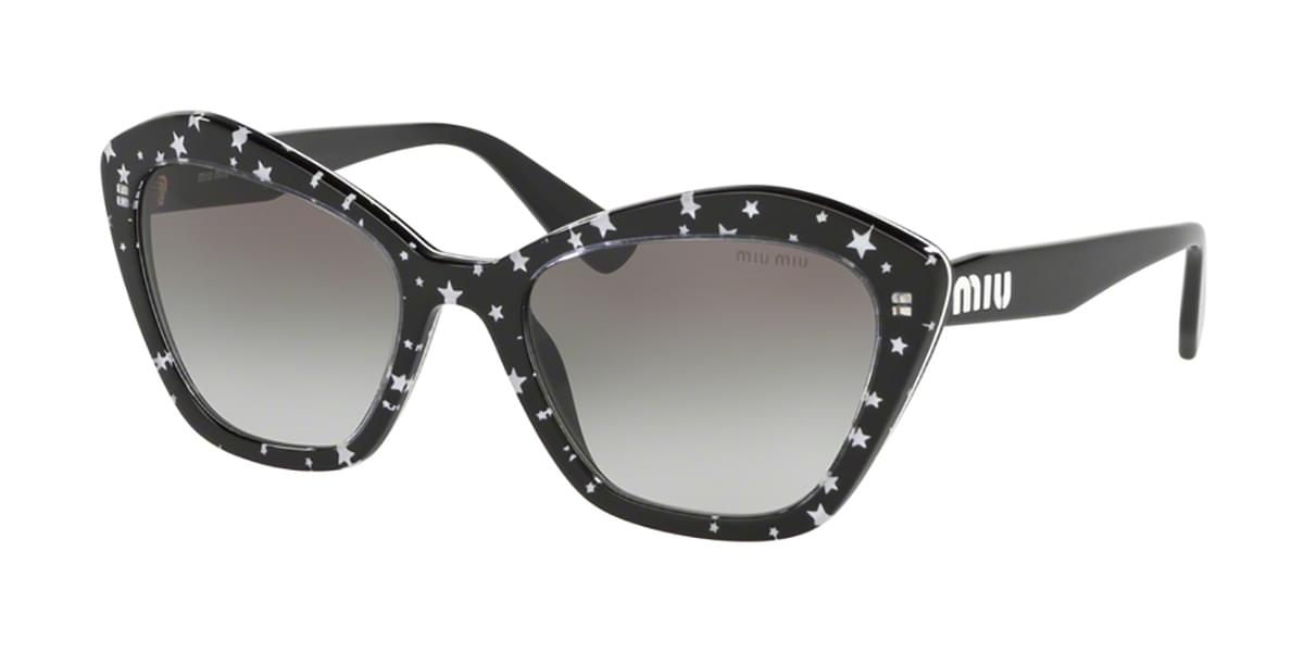 Miu Miu Mu05us 1380a7 Sunglasses In Black White Stars Smartbuyglasses Usa