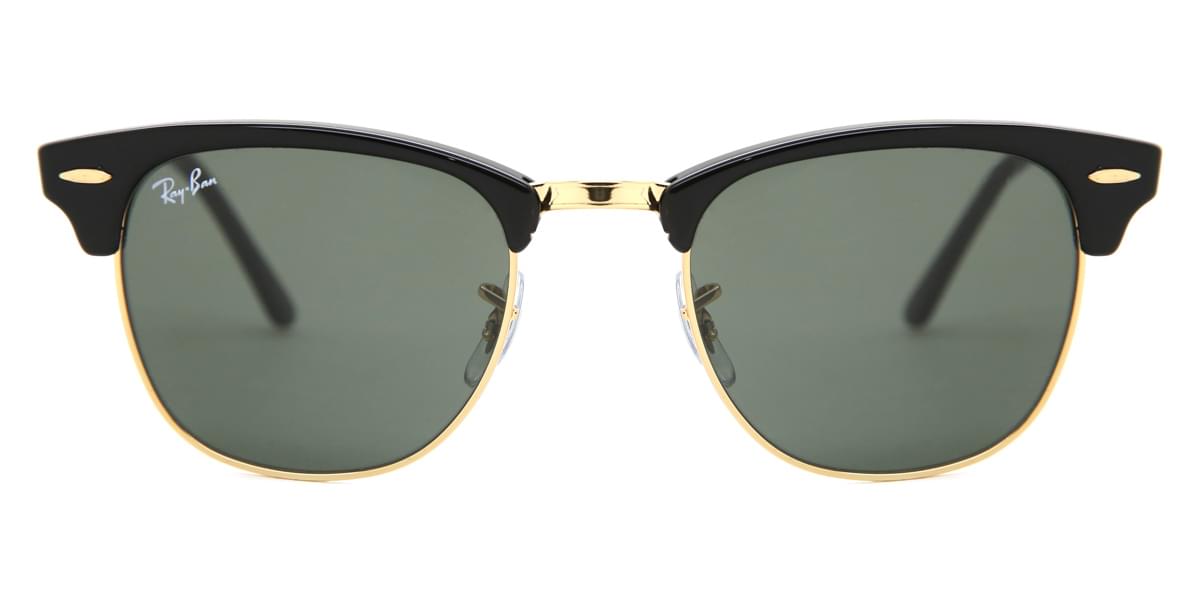 Ray-Ban RB3016 Clubmaster W0365 Sunglasses Black/Gold | SmartBuyGlasses ...