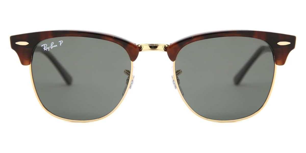 Ray-Ban RB3016 Clubmaster Polarized 990/58 Sunglasses Red Havana ...