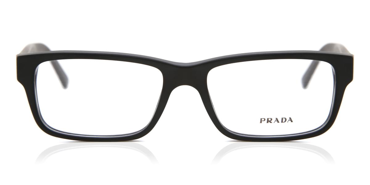 Prada PR16MV 1BO1O1 Glasses Matte Black | VisionDirect Australia