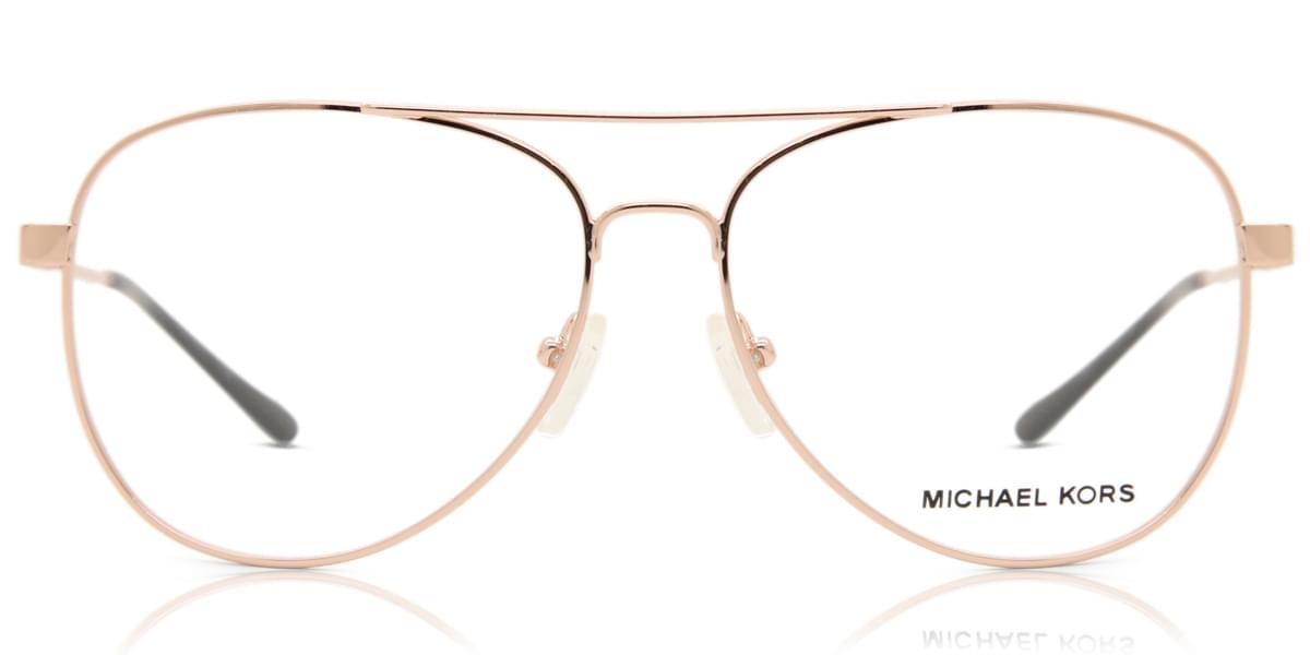 michael kors rose gold aviator eyeglasses