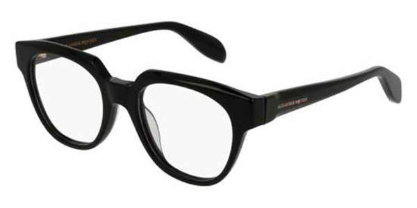 Alexander McQueen AM0043O 001 Eyeglasses in Black | SmartBuyGlasses USA
