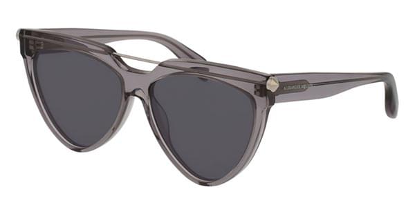 Alexander McQueen AM0087S 002 Sunglasses in Grey | SmartBuyGlasses USA
